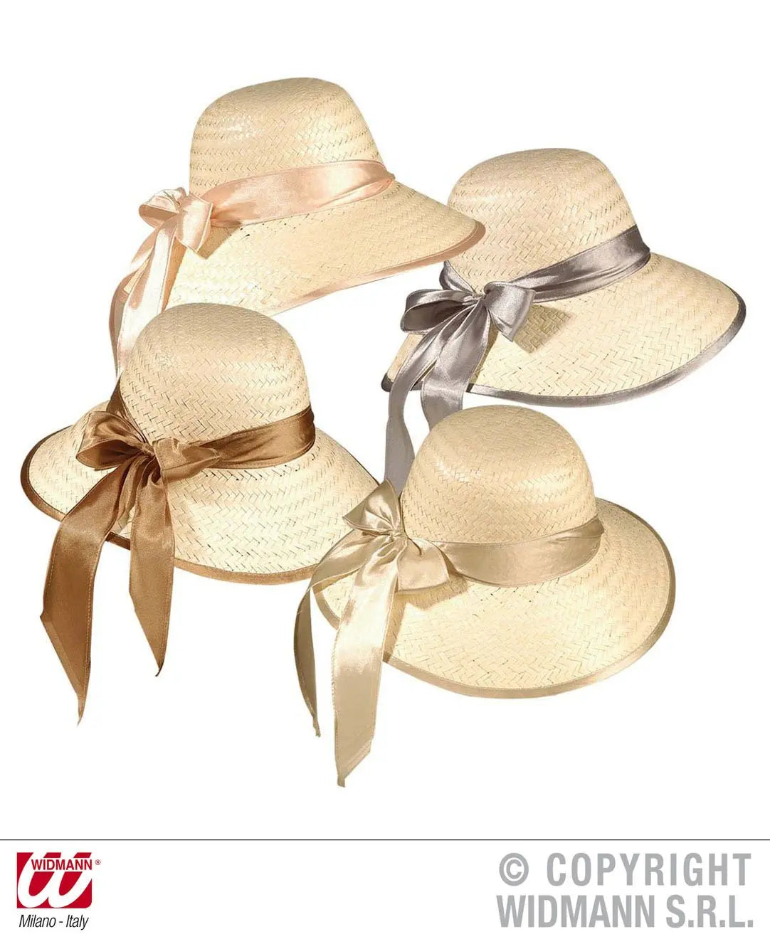 Cappello CHICAGO in paglia con fiocco in satin - tuttocostumi.it