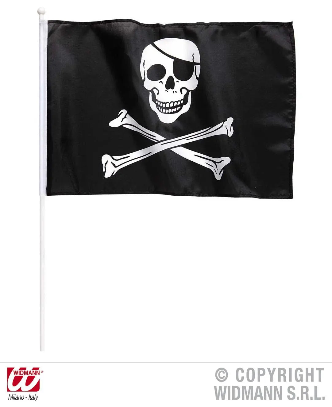 Bandiera PIRATA CON STECCA 43x30 cm - tuttocostumi.it