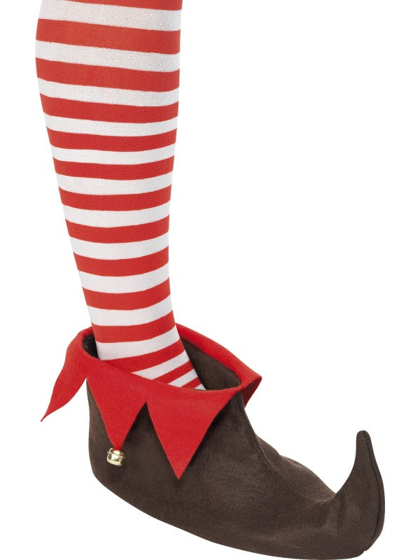 Babbucce ELFO marroni e rosse di Smiffys - tuttocostumi.it