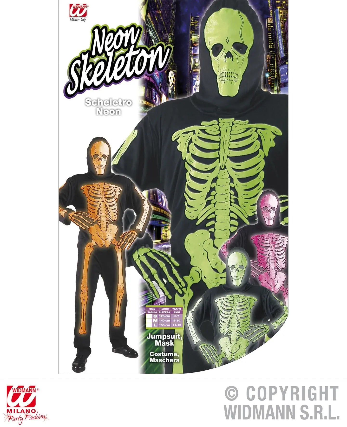 Costume SCHELETRO NEON bambino - tuttocostumi.it