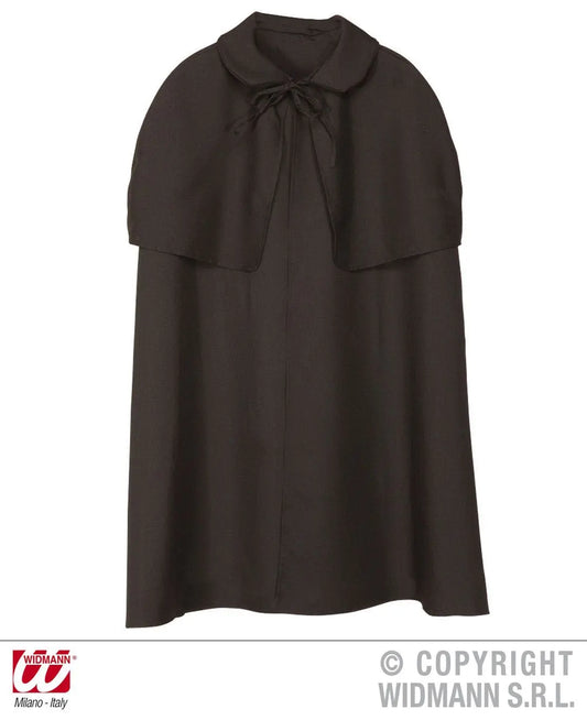 Mantello NERO CON PELLEGRINA 100 cm - tuttocostumi.it