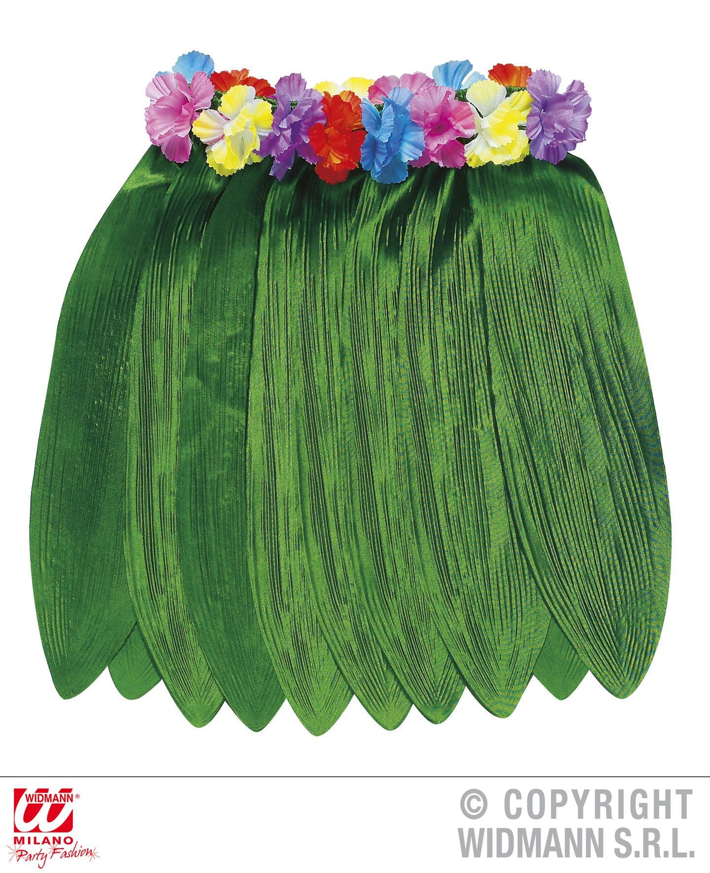 Gonna HAWAIANA con foglie di banano con cintura fiori di Widmann - tuttocostumi.it