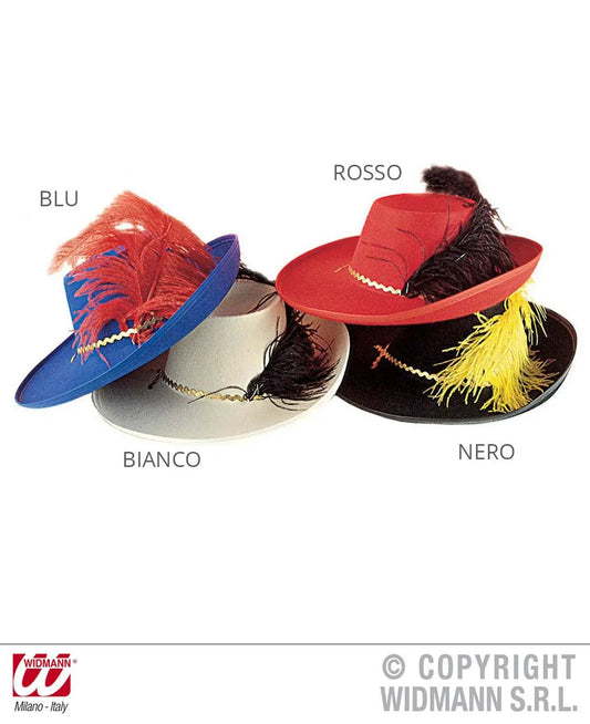 Cappello MOSCHETTIERE CON PIUMA bambino - tuttocostumi.it