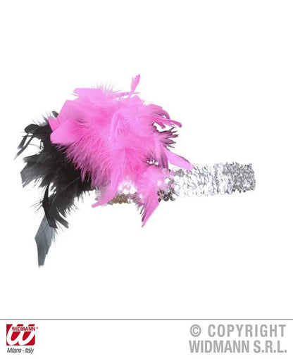 Fascia CHARLESTON in PAILLETTES con MARABOU - tuttocostumi.it