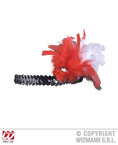 Fascia CHARLESTON in PAILLETTES con MARABOU - tuttocostumi.it