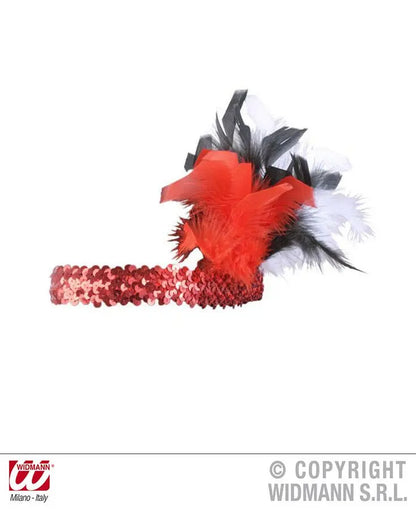 Fascia CHARLESTON in PAILLETTES con MARABOU - tuttocostumi.it