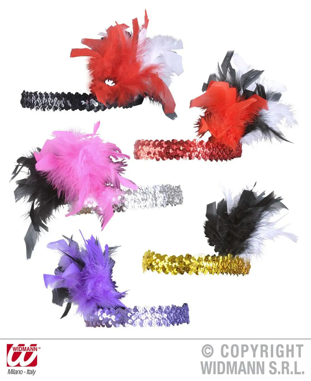 Fascia CHARLESTON in PAILLETTES con MARABOU - tuttocostumi.it
