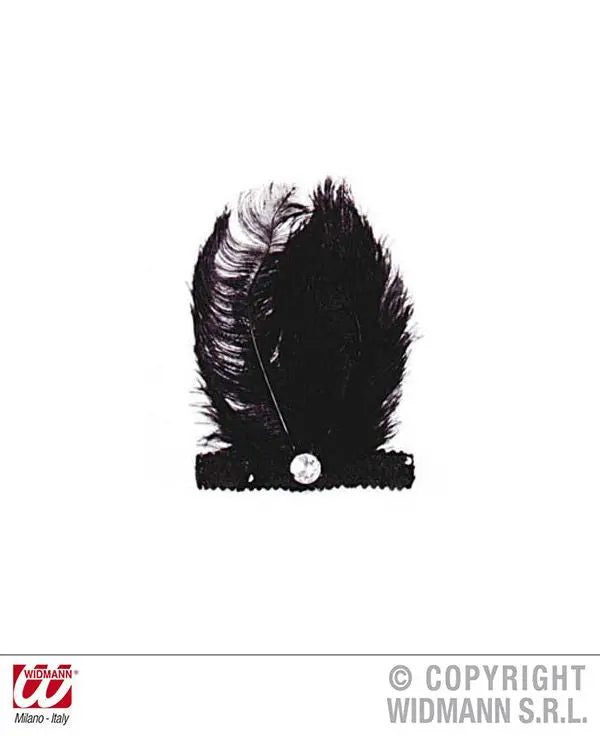 Fascia CHARLESTON paillettes colorate, gemma e 2 PIUME - tuttocostumi.it