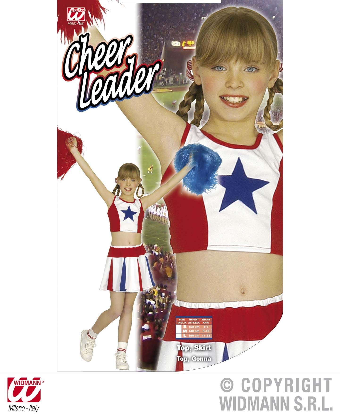 Costume CHEERLEADER 2 PEZZI di Widmann - tuttocostumi.it