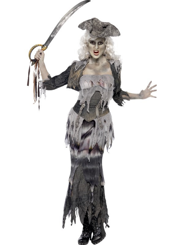 Costume PIRATESSA FANTASMA SHIP GHOULINA di Smiffys - tuttocostumi.it