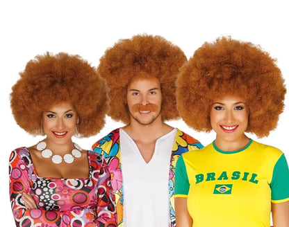 Parrucca AFRO CASTANA EXTRA - tuttocostumi.it