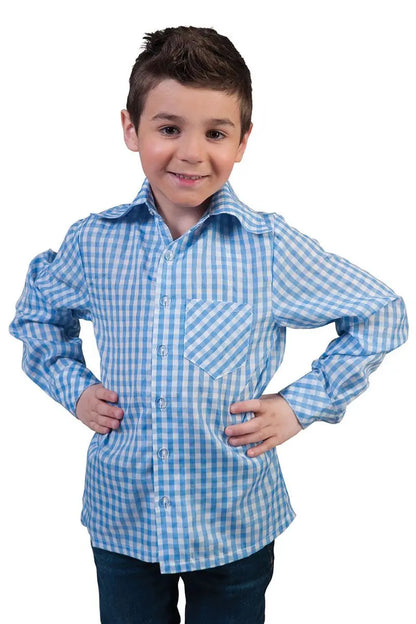 Camicia bavarese BLU-BIANCO bambino - tuttocostumi.it