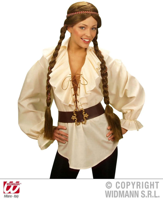 Camicia donna PIRATA / RINASCIMENTO beige - tuttocostumi.it