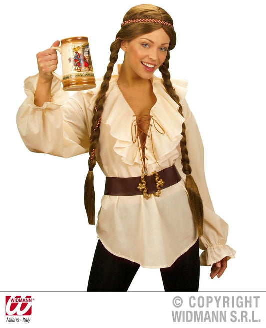 Camicia donna PIRATA / RINASCIMENTO beige - tuttocostumi.it