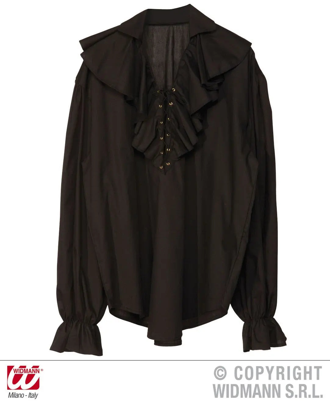 Camicia uomo PIRATA / RINASCIMENTO nera - tuttocostumi.it