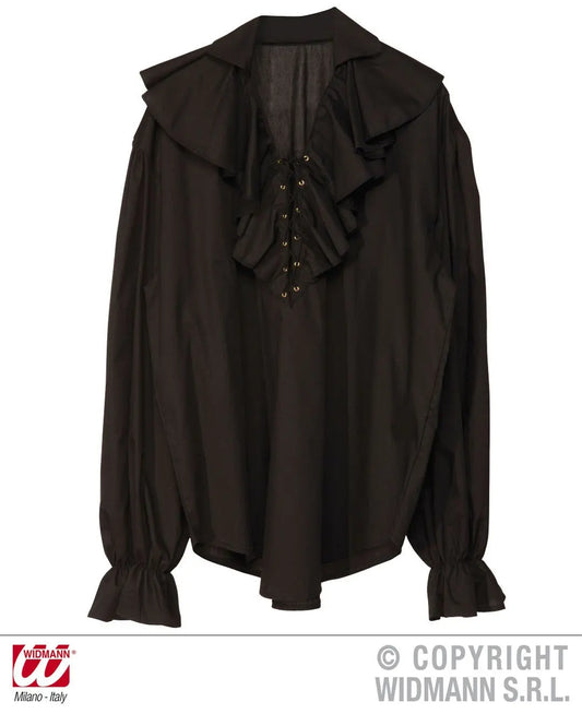 Camicia uomo PIRATA / RINASCIMENTO nera - tuttocostumi.it
