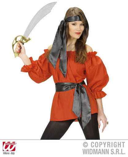 Camicia donna pirata rossa di Widmann - tuttocostumi.it