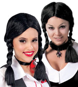Parrucca NERA con TRECCE