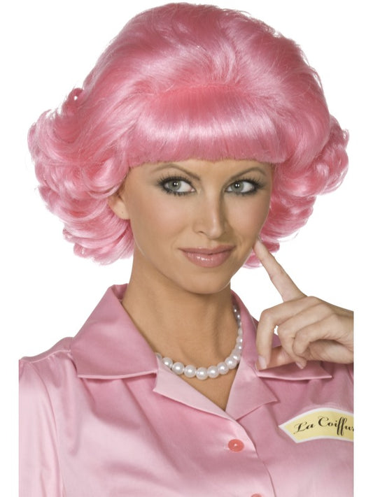 Parrucca FRENCHY rosa di Smiffys - tuttocostumi.it
