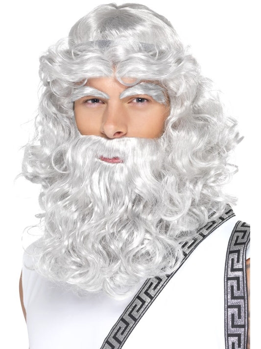 Parrucca ZEUS grigia di Smiffys - tuttocostumi.it