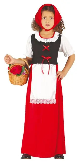 Costume PASTORELLA rossa bambina - tuttocostumi.it
