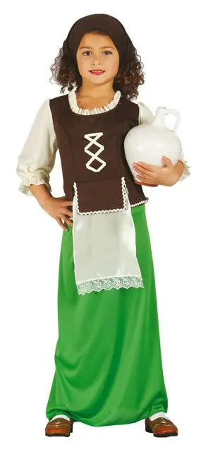 Costume PASTORELLA verde bambina - tuttocostumi.it