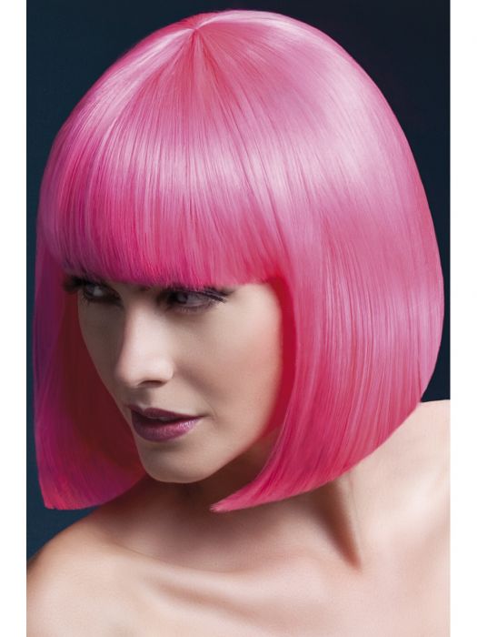 Parrucca ELISE caschetto rosa neon di Smiffys - tuttocostumi.it