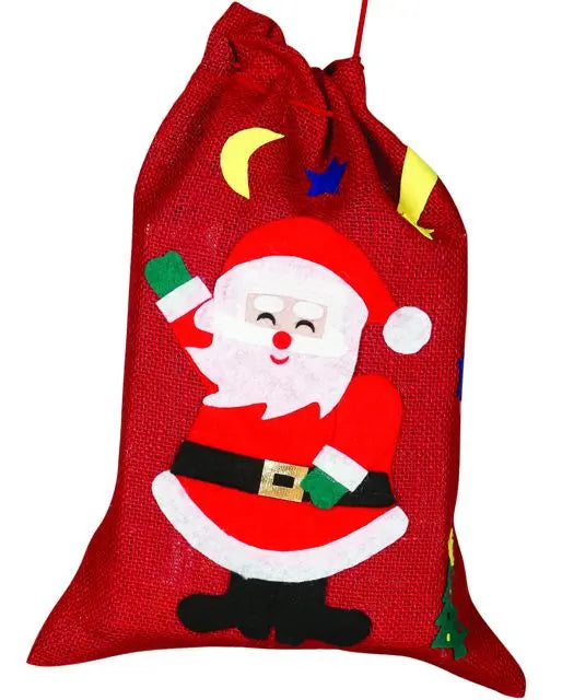 Sacco juta BABBO NATALE 50 X 37 cm - tuttocostumi.it