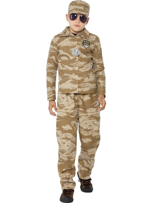Costume DESERT ARMY bambino di Smiffys - tuttocostumi.it