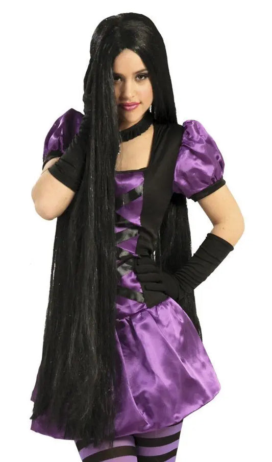 Parrucca SUPER LUNGA NERA - tuttocostumi.it