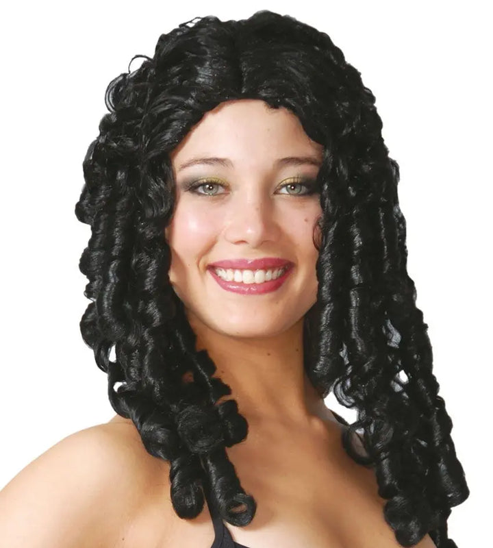 Parrucca BOCCOLI NERA - tuttocostumi.it