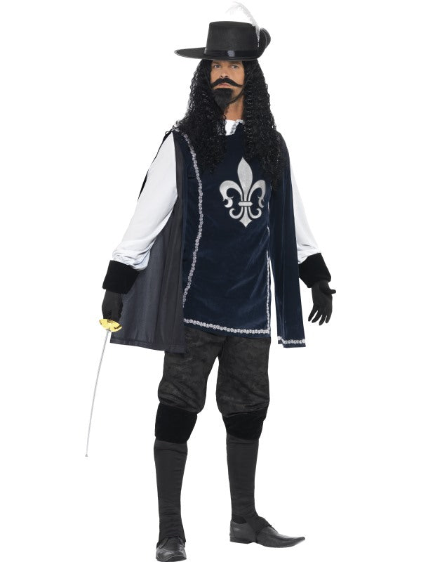 Costume MOSCHETTIERE AZZURRO aulto di Smiffys - tuttocostumi.it