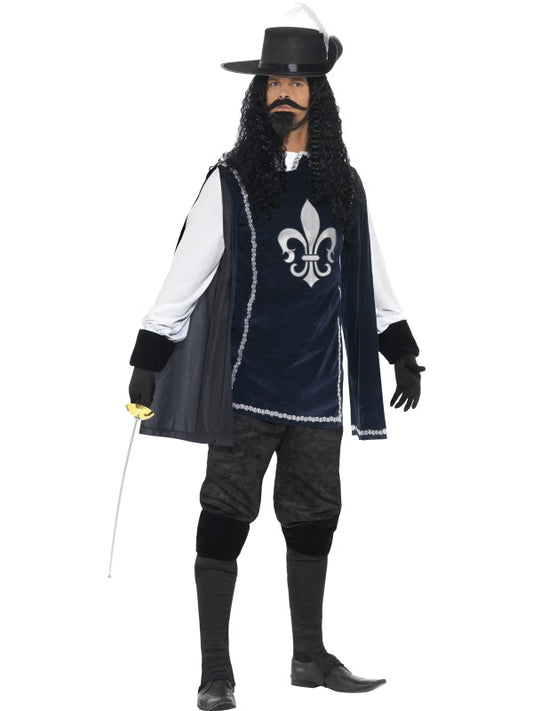 Costume MOSCHETTIERE AZZURRO aulto di Smiffys - tuttocostumi.it