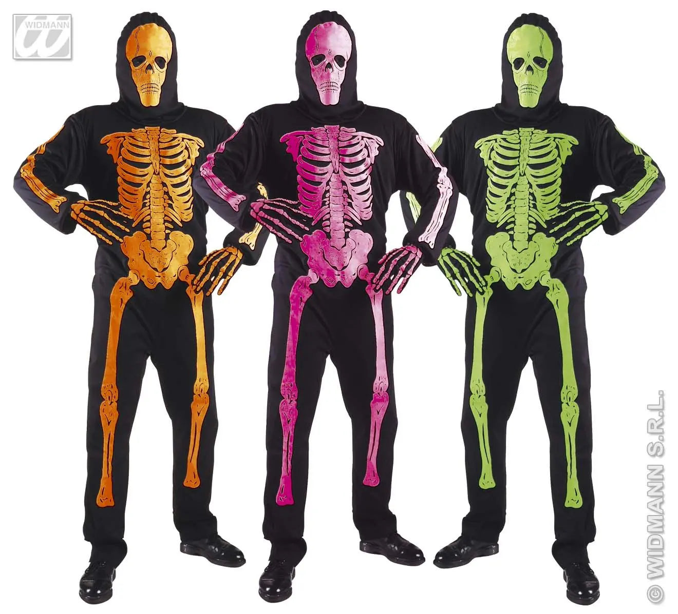 Costume scheletro neon 3D di Widmann - tuttocostumi.it