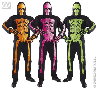 Costume scheletro neon 3D taglia XL - tuttocostumi.it