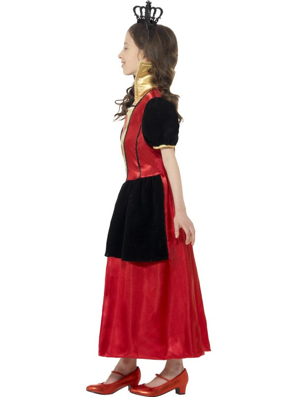 Costume REGINA DI CUORI LUNGO bambina di Smiffys - tuttocostumi.it