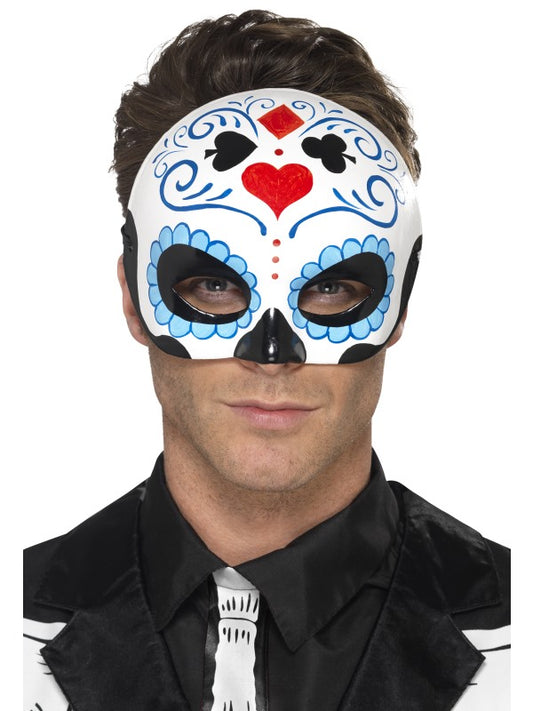 Mezza maschera DAY OF THE DEAD di Smiffys - tuttocostumi.it
