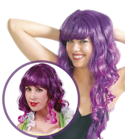 Parrucca viola con meches - tuttocostumi.it