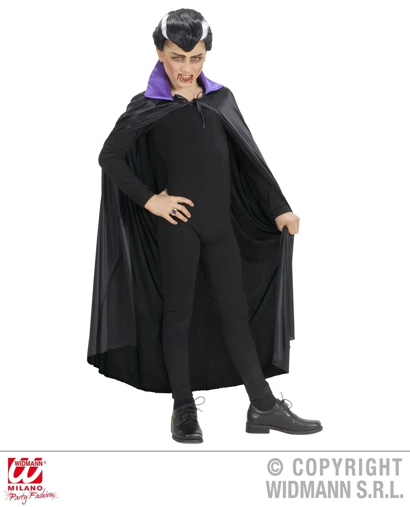 Mantello con colletto viola 110 cm - tuttocostumi.it