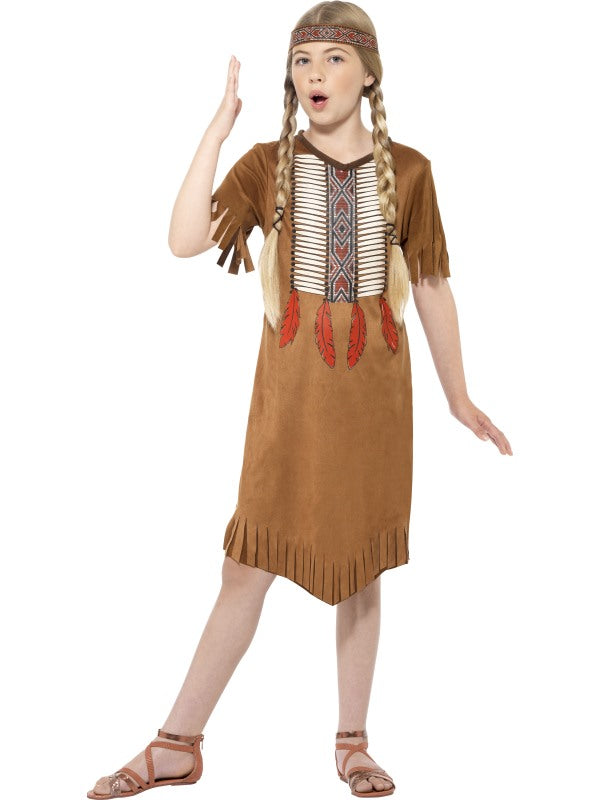 Costume NATIVA AMERICANA bambina di Smiffys - tuttocostumi.it
