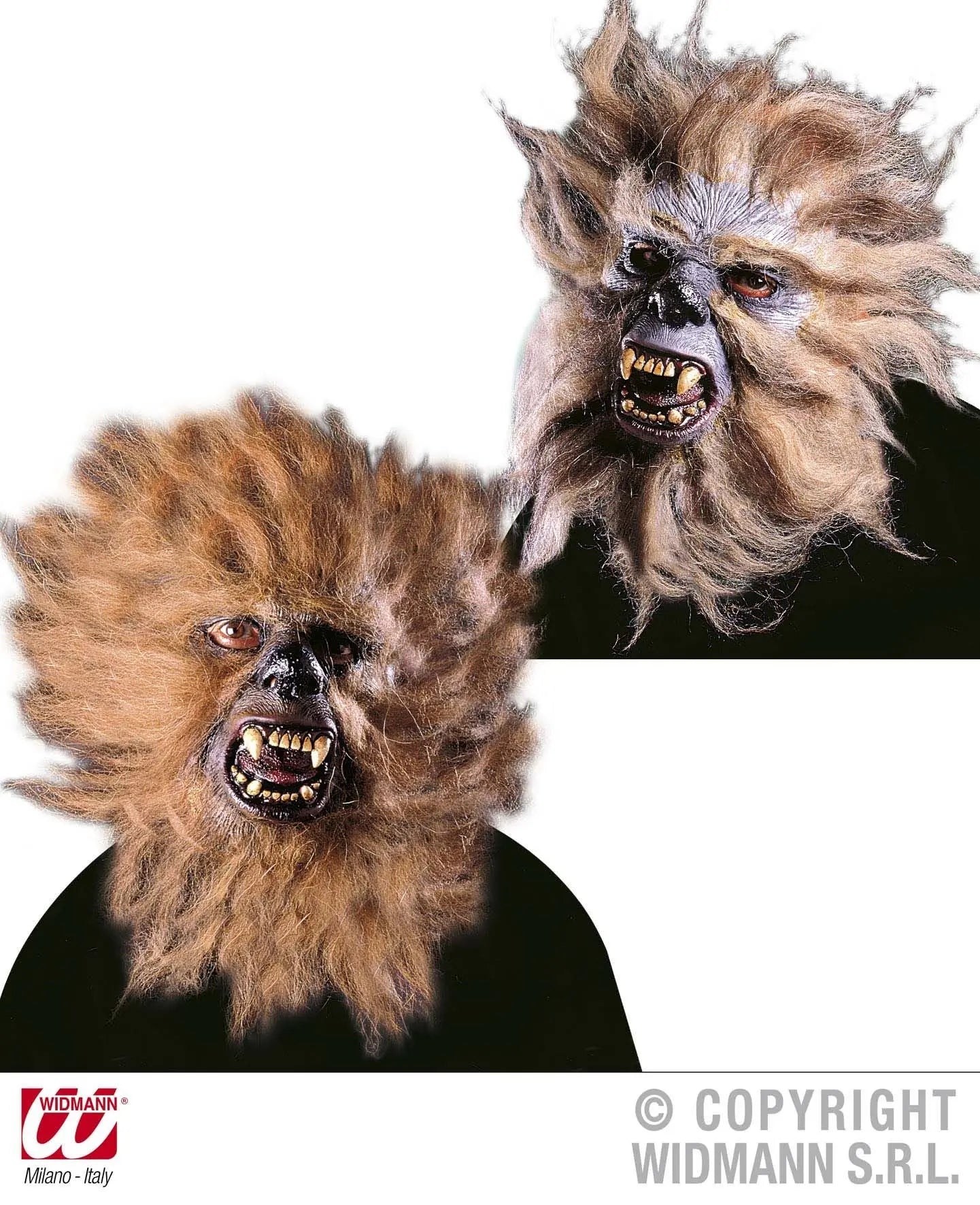Maschera mezzoviso UOMO SCIMMIA con capelli - tuttocostumi.it