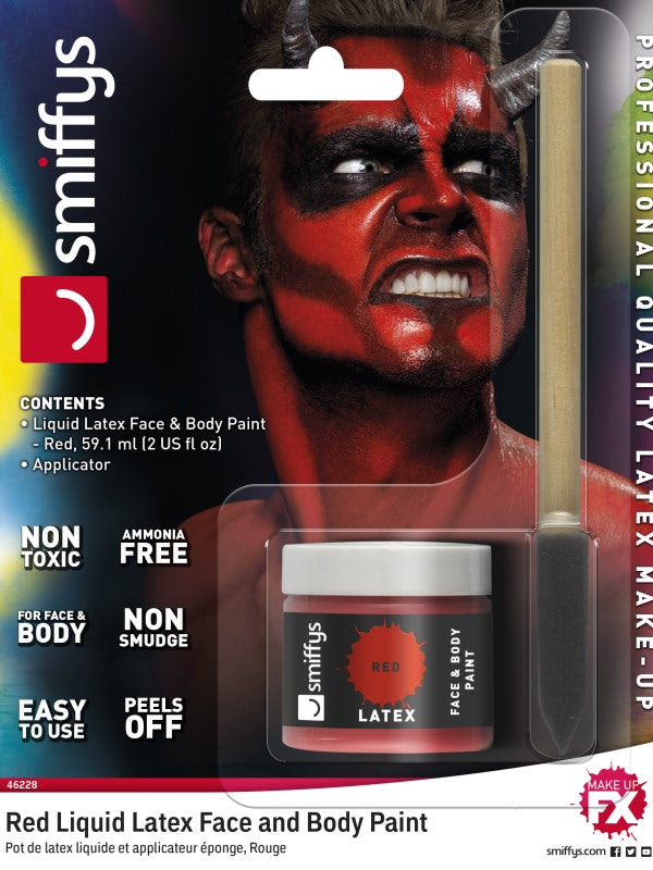 Lattice liquido ROSSO con applicatore di Smiffys - tuttocostumi.it
