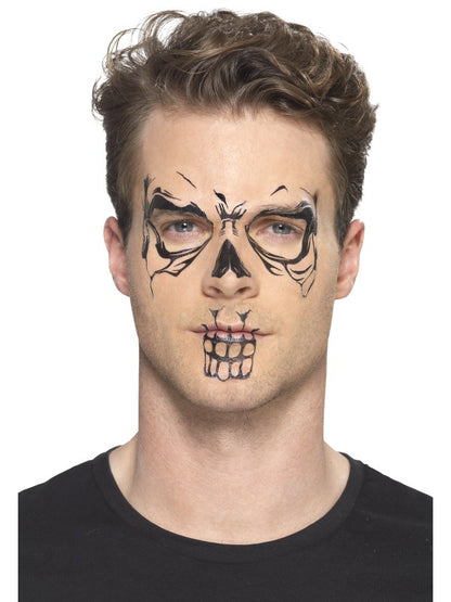 Temporary Tattoo SKULL FACE di Smiffys - tuttocostumi.it