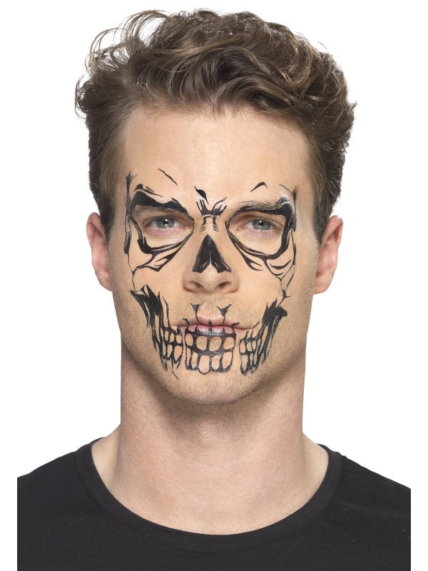 Temporary Tattoo SKULL FACE di Smiffys - tuttocostumi.it