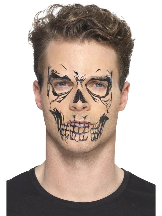 Temporary Tattoo SKULL FACE di Smiffys - tuttocostumi.it