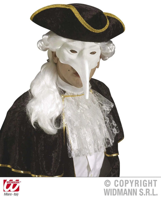 Maschera VENEZIANA bianca da dipingere di Widmann - tuttocostumi.it