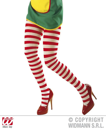 Collant rigati bianco-rosso - tuttocostumi.it