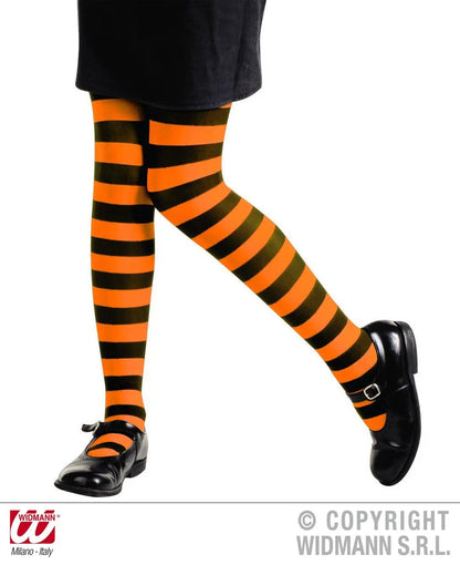 Collant FLUORESCENTI RIGATI bambine - tuttocostumi.it