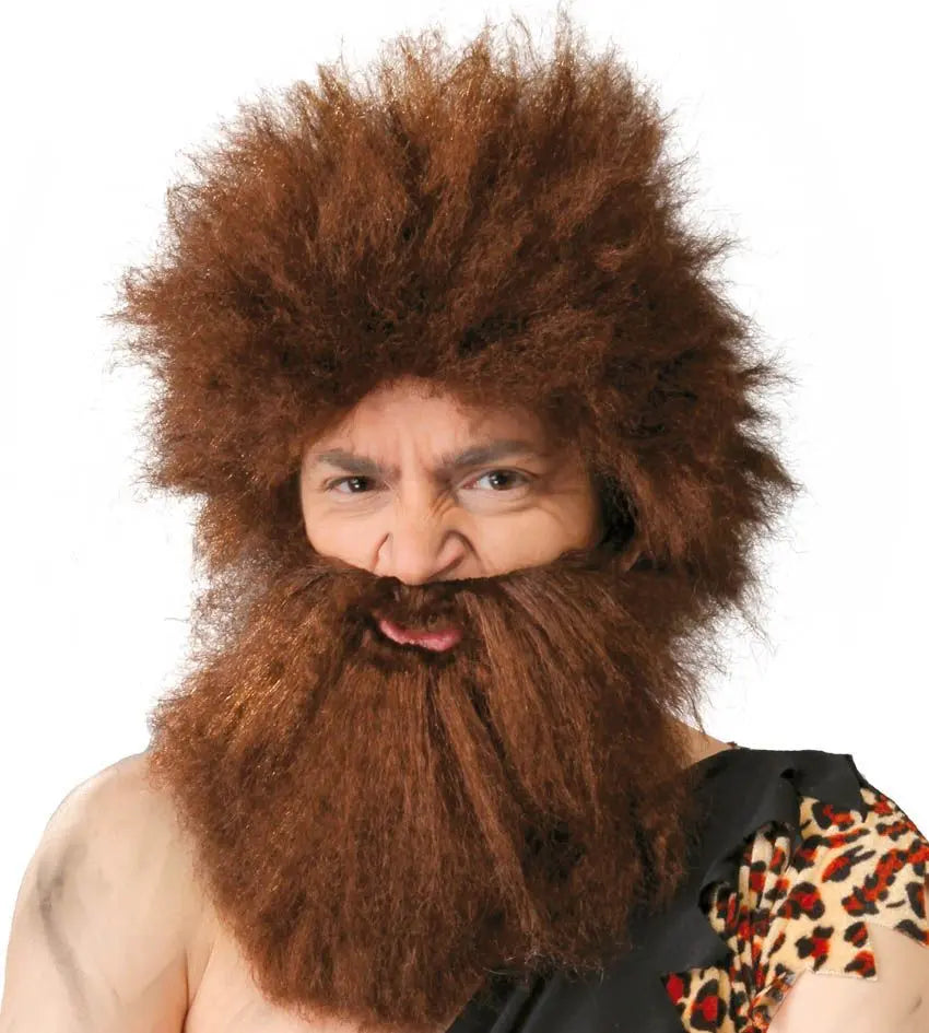 Parrucca CAVERNICOLO con barba - tuttocostumi.it