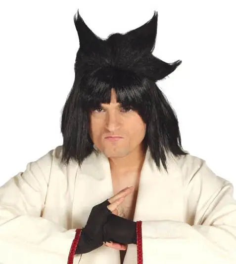 Parrucca MANGA NERA - tuttocostumi.it